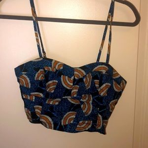 African Print crop top